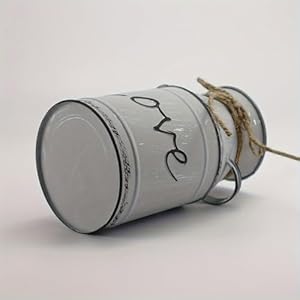 Love Pattern Vase Galvanized Antique Retro Milk Can Metal Planter Rustic Vintage Primitive Flower Holder Farmhouse Country Plant for Home Office Decor, 7.6” Gray Love Pattern Vase Galvanized Antique Retro Milk Can Metal Planter Rustic Vintage Primitive Flower Holder Farmhouse Country Plant for Home Office Decor 76 Gray