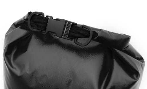 Bolsa seca impermeable Wind Tour negra, capacidad 30 litros, con cierre enrollable y correas de hombro miniatura 6