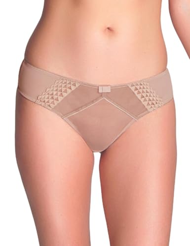 Image of Cleo by Panache Women's Petite Panache Asher Brazilian Brief, Latte, L