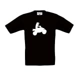 100% algodón. Quad, Kinder T-camiseta, unisexo Negro negro Talla:110 - 116