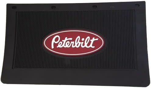 Peterbilt Motors 24" x 14" MF0011P-FG Battery Box Rubber Black Semi Truck Mud Flaps-Pair