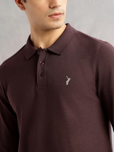 Image of Thomas Scott Men's | Solid | Full Sleeve | Regular Fit | Cotton Blend | Polo Collar | Casual Tshirt