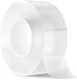 Double Sided Tape Heavy Duty,5m Yolaist Multipurpose Strong Adhesive Tape Removable Mounting Sticky Tape,Transparent Carpet Wall Tape Clear