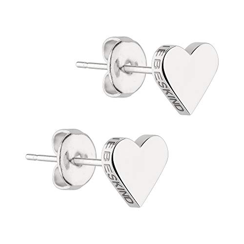 Liebeskind Berlin Ohrringe LJ-0500-E-08 Damen Ohrstecker Herz Edelstahl Silber, One Size (Silber1)