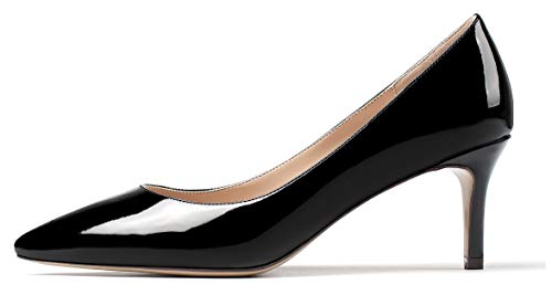 EDEFS Damen Klassische Pumps Spitze Zehe Pumps 65mm Kitten-Heel Elegant Büro Schuhe Schwarz EU36 Cover