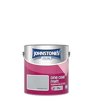 Johnstone's One Coat Matt Emulsion Paint - Manhattan Grey , 2.5L , 389522