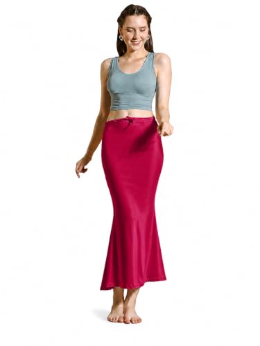 Image of Amazon Brand - Anarva Women Cotton Blended Saree Shapewear Regular Petticoat Skirt For Saree