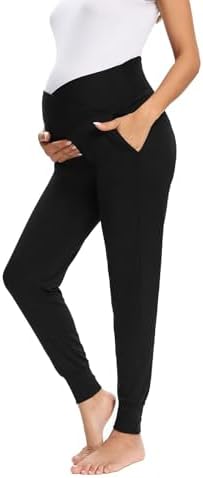 Shen&Qege Freizeithose für Schwangere, Umstandsleggings Schwangerschaft Hosen Bequeme