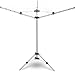 Produktbild Iore Wäschespinne 19 m H x B x T: ca. 138 x 75 x 75 cm mobiler Wäscheständer mit Standfuß und 3 Seiten zum Zusammenklappen und Tragen aus Aluminium für Garten, Balkon und Camping, Silber