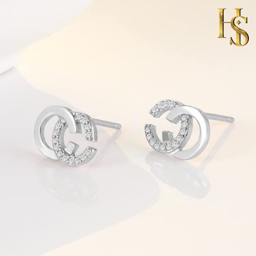 Double C Earrings for Women | Designer Earrings Chic Letter Design Earrings | Lovely Gift2