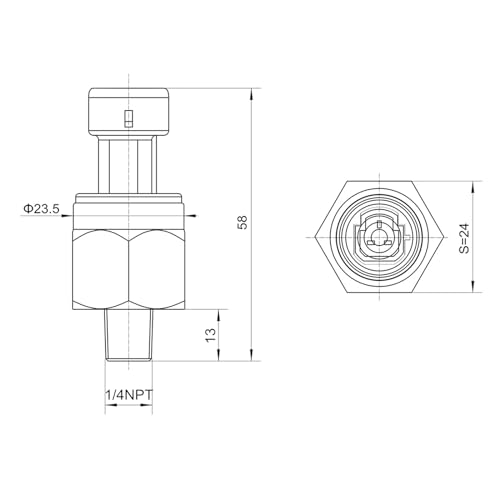 Capteur de pression céramique pour éviter les fuites d'eau et de carburant 1/4 NPT - 5