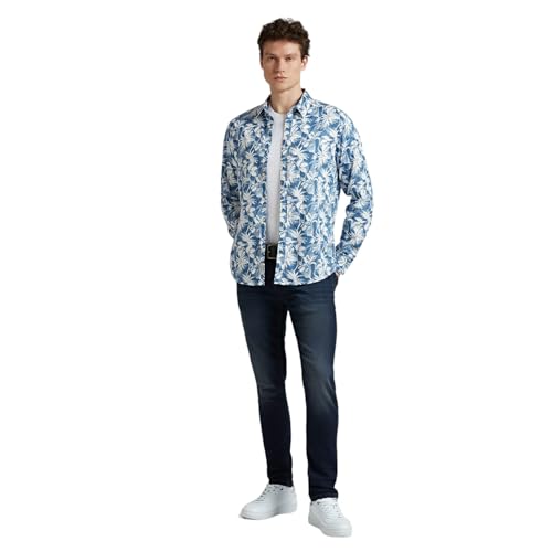 Image of Pepe Jeans Men's Casual Shirt | Trendy Printed Shirt for Men| Regular Fit | Full Sleeve | Available in Plus Size, Cotton
