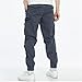 Mens Casual Cargo Pants Fashion Elastic Waist Cord Chino Sweatpants Ripstop Athletic Workout Joggers Tracksuit Bottoms Relaxed Fit Outdoor Hiking Sportwear Grey