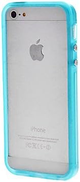Case for iphone 5/5S - Glow in the Dark Blue Protective TPU Soft Bumper Frame for iPhone 5/5S