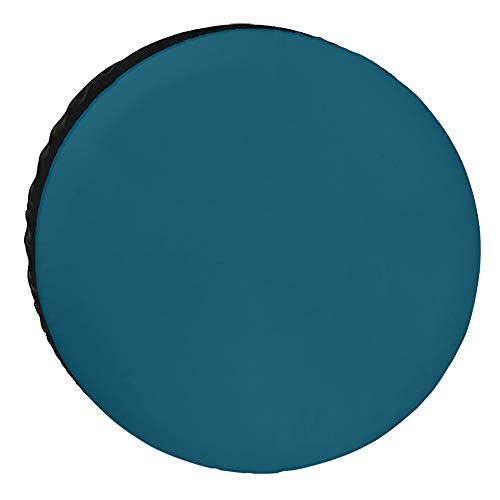Funda de neumático de repuesto de 16 pulgadas, color simple, azul turquesa, protector universal de rueda de neumáticos, resistente al agua y al polvo, accesorios automotrices, apto para vehículos RV