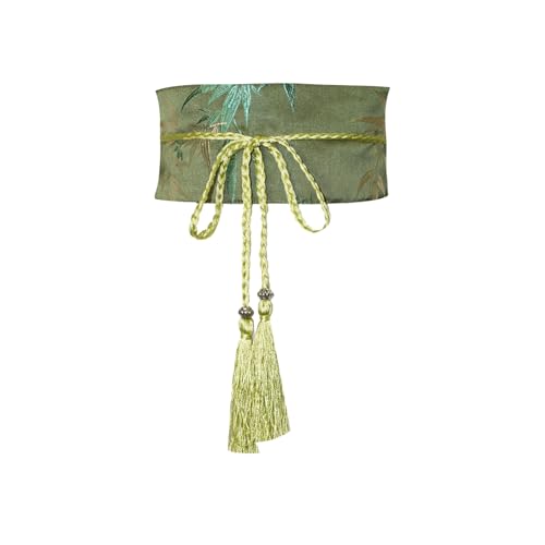 ZooBoo Hanfu Tassel Waistband - Adjustable Traditional Chinese Embroidered Sash Belt for Women