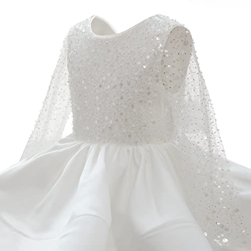 ABAO SISTER Short Little Girls Pageant Dresses for Wedding Kids First Communion Puffy Ball Gown4