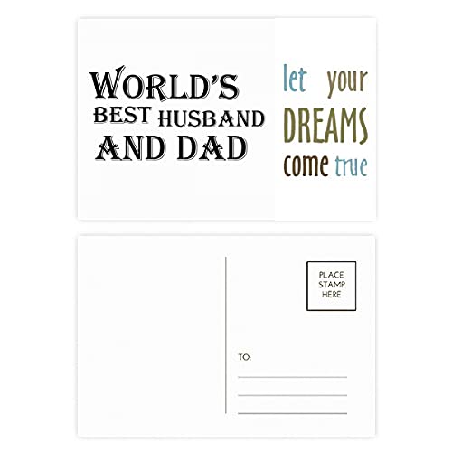 Postales de agradecimiento Dreang World para el mejor papá, pack de 20 tarjetas de diseño