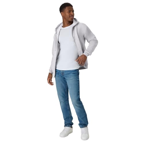 Hanes Mens Hoodie, Ecosmart Fleece Full-zip Zip-up Hooded Sweatshirt For, Ash, Small US β image 4
