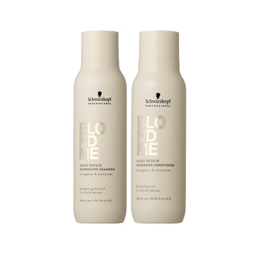 BLONDME Bond Repair Nourishing Shampoo & Conditioner Bundle | Cleanse, Hydrate & Detangle for...
