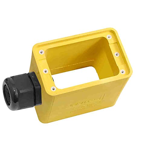 Caja monogang Leviton 3099-2Y con espacio profundo para extensiones 3