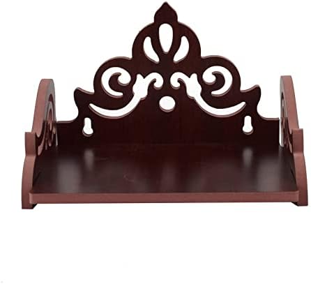 CrazyInk Wooden Readymade Wall Hanging Puja Temple for Home God Stand