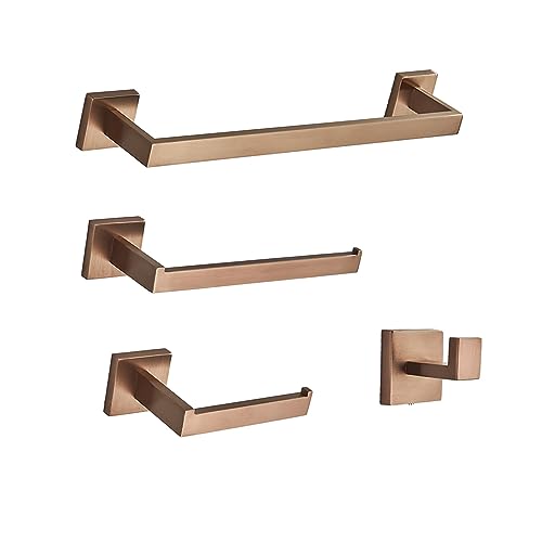 Accesorios de baño de Oro Rosa Pulido, toallero de Acero Inoxidable, Soporte de Papel, Gancho para Anillo de Toalla, Accesorio de baño, Juegos de Accesorios de baño