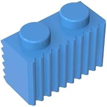 Gobricks GDS-797 2877 Brick Special 1x2 With Grill, Medium Blue, 50 pcs