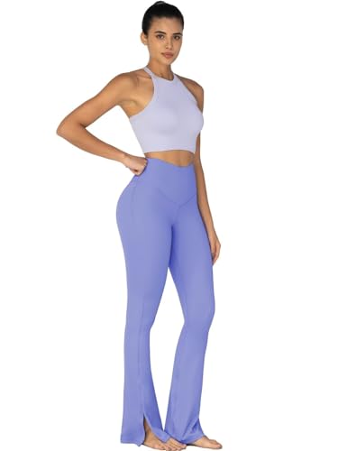 Legging fendu pervenche en maille extensible taille M