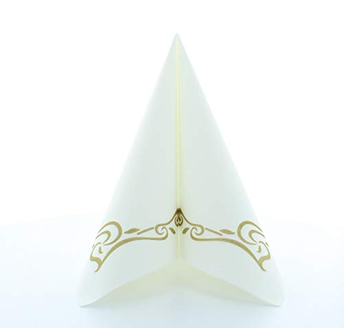 Shoptoria Mank Colour Line Airlaid-Servietten 40 x 40 cm | perfekt für Gastronomie und Feiern | textilähnlich und saugstark | 50 Stück | Colour Line in Gold (50) Cover