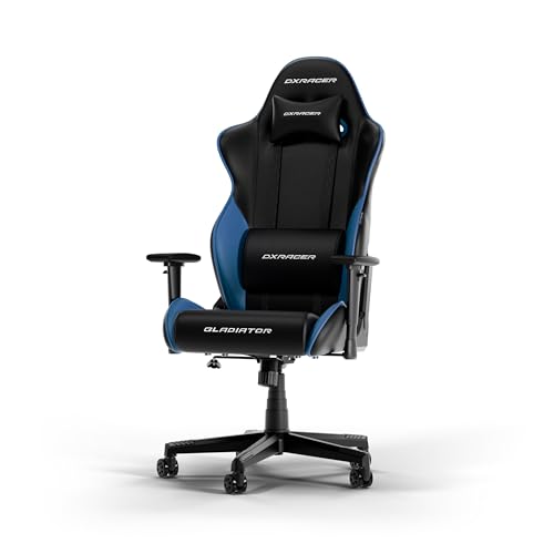 DXRacer Gladiator L Noir & Bleu PVC Cuir L'original du Chaise Gaming