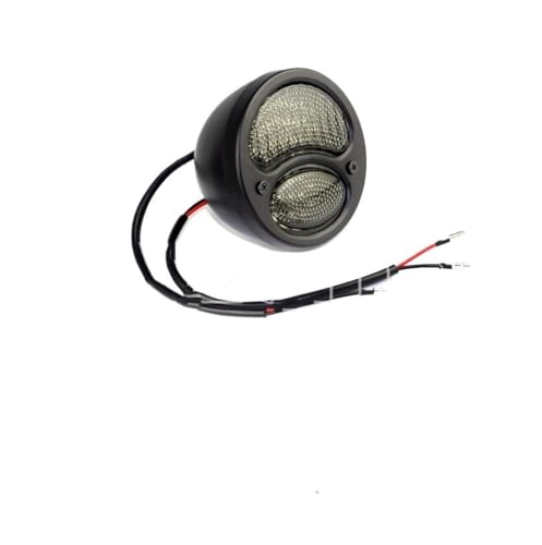 Feu arrière LED rouge argenté moto custom Bobber Vintage Duolamp
