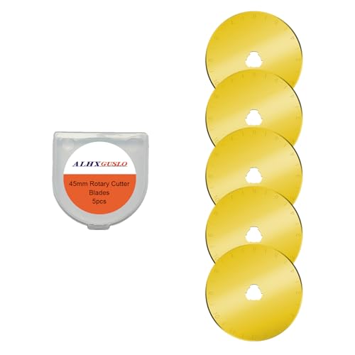 image for ALHXGUSLO 45mm Rotary Cutter Blades 5-Pack Titanium Replacement Blades