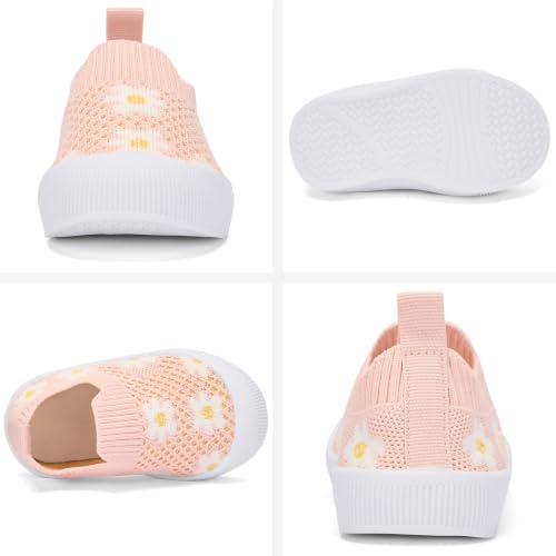 Image of BACSAC Baby Toddler Unisex Infant Shoes Boys Girls Beige Mesh Breathable Non-Slip Soles 6-36 Months
