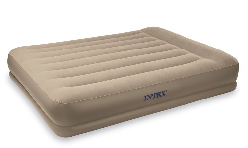 Intex Pillow Rest Mid-Rise Airbed with Built-in Pillow and Electric Pump, Twin, Bed Height 13 3/4