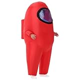 Inflatable Costume for Adult,Halloween Costumes Funny Blow Up Space Suit Costumes,Cosplay Party Game Fans(Red)