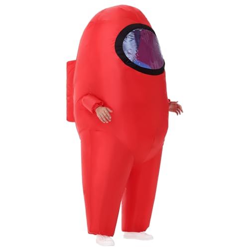 POTOTA Inflatable Costume for Adult Halloween Costumes Funny Blow Up Space Suit Costumes Cosplay Game Fans (Red)