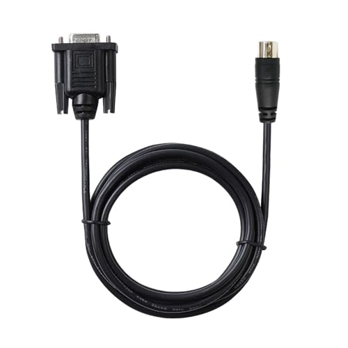 D-sub 9 Pin DB9 Female to MI-N Din 6 Pin RS232 Serial Communication Cable for LS XGB XBM XBC PLC to PC Control Cable(2.98M)