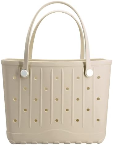 CXY Rubber Beach Bag EVA Waterproof Tote Bags Washable Sand-proof Travel Handbags for Pool Boat Groceries Work Sports