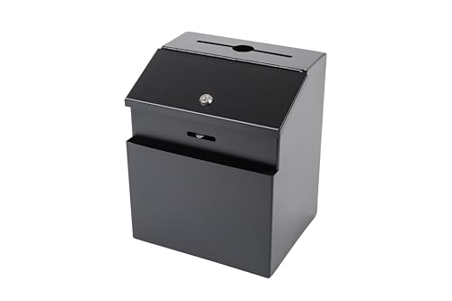 Twinco Metal Suggestion / Ballot / Charity Box, Black