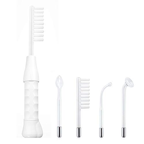 Stoga HF-Staaf, 5-delig, draagbare hoogfrequente huidverstrakking acne spot rimpelverwijderaar gezwollen ogen, haaruitval, rimpelreductie, voor lichaam en gezicht cosmetisch apparaat wit