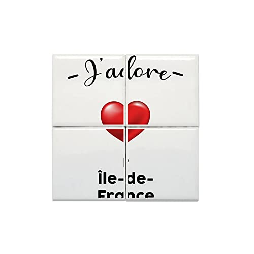 Carreaux Céramique Décoratif J'adore l'Ile de France cadeau souvenir