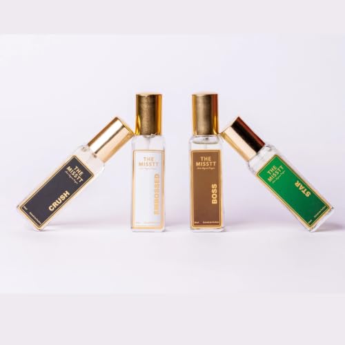 Image of Perfume Gift Set for Men & Women | Long Lasting Extrait De Parfum Collection | Crush, Embossed, Bosss & Star Fragrances | Premium Daily Wear Perfume | Pack of 4 x 20ml (80ml Total)