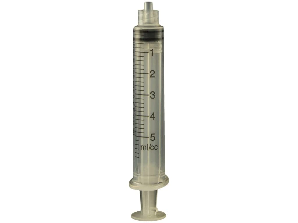Jensen Global JG5CC-LL-50-5 cc Calibrated Manual Luer Lock Syringe - Bag/50