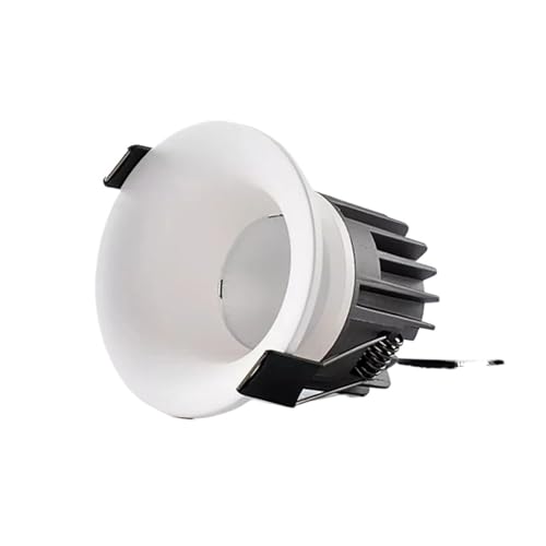 Spot LED encastrable rond COB 12W blanc chaud 3000K alu dimmable