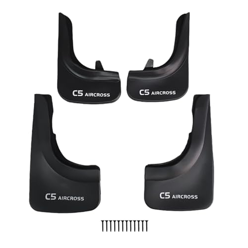 accessorypart Compatible avec Citroen C5 Aircross 2018-2025 Jeu de Bavettes Garde-boue Avant et Arrière de Voiture 4 Pcs Noir