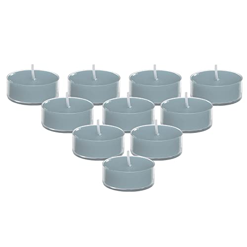 HOME GENIE Tea Lights Candles in Bulk, 10 Pack, 2 to 3 Hour Burn, Smokeless, Dripless & Long Lasting Paraffin Tea Candles, Scented Votive tealight Candles for Home, Weddings (Jasmine)