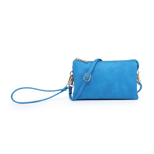 Image of JEN & CO. Riley Crossbody Bags for Women Vegan Leather Wristlet Clutch Wallet Purses Handbags with 2 Straps