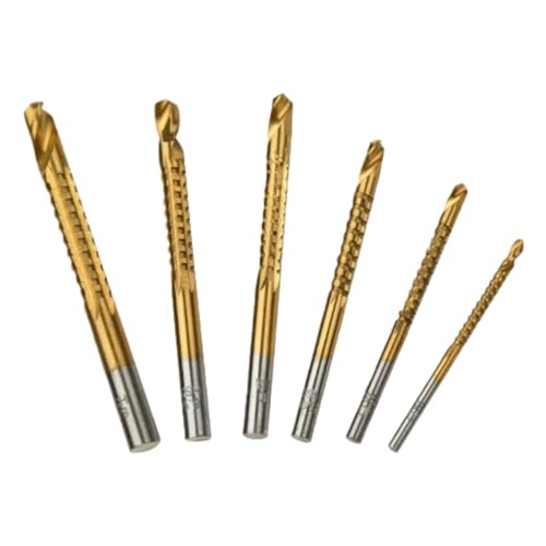 6-Piece Saw Drill Bit Set for Wood (3-8mm), Grooving Carving Cutter for Thin Wood, Aluminum & Plastic