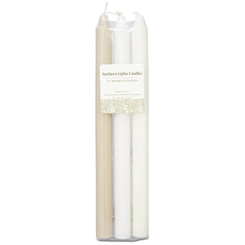 Buy Northern Lights Candles Premium Taper 6Piece Banded Candles, 12